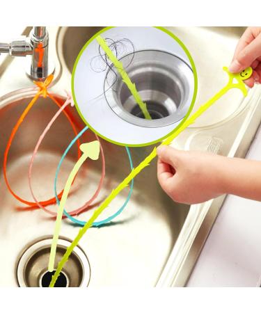UGpine Hair Drain Clog Remover Tool(6pcs) 20inch Plastic Snake Drain Hair Remover Tool For Sewer/Toilet/Kitchen Sink/Bathroom Tub - Buy Online on GoSupps.com