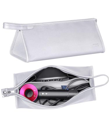 BUBM Travel Case for Dyson Airwrap/ Dyson Curling Iron, Portable Hair Dryer Carrying Bag Waterproof Storage for Dyson Supersonic Styler Accessories Protection Organizer Silver