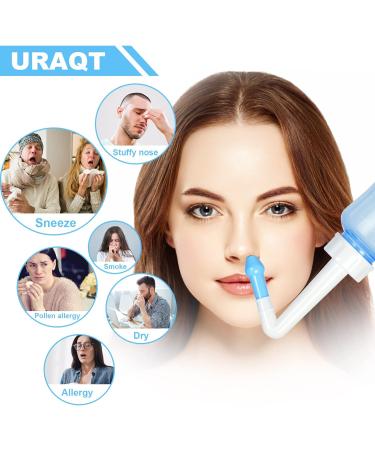 URAQT Neti Pot 2 PCS Nasal Rinse Kit - 300ml Sinus Rinse Bottle for Adult and Kid - BPA Free - Buy Online on GoSupps.com