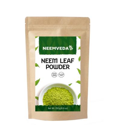 Neemveda Neem Leaf Powder 250 Grams (Azadirachta Indica) for Eating Organically Grown Premium Quality Neem Powder
