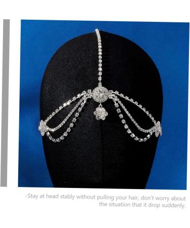 NUSITOU Rhinestone Headband Tassel Rhinestones Headband Head Chain Rhinestone Tassel Headband Hair Chain Rhinestone Head Chain Headpiece Head Chain Headband for Head Jewelry - Buy Online on GoSupps.com