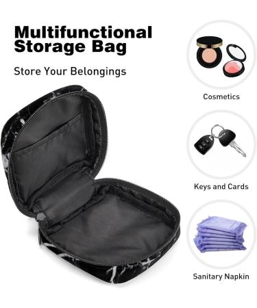 Marble Stone Texture Period Bag - Sanitary Napkin Storage & Travel Makeup Pouch - Buy Online on GoSupps.com