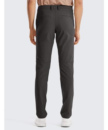 CRZ YOGA Men's Stretch Golf Pants - Slim Fit Waterproof Outdoor Work Pant with Pockets - 34W x 33L Ink Gray - Buy Online on GoSupps.com