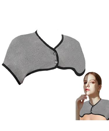 Ranley shoulder thermal pillow thin neck heating pillow 360-degree package heated neck wrap for all seasons neck warmer washable velvet heating pillow for neck and shoulder relaxation light gray L