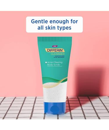 Shop Differin Body Scrub with Salicylic Acid | Acne Treatment for Back, Shoulders & Chest - 8 Oz - Buy Online on GoSupps.com