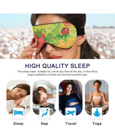 Haskirky Light Blocking Eye Mask - Breathable & Adjustable for Adults | Ideal for Travel, Yoga, Meditation, Office, Deep Sleep | Comfortable & Smooth | Tomato Vegetable Goodies - Buy Online on GoSupps.com