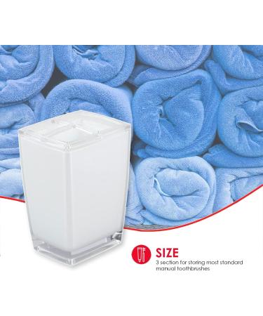 Home Basics White Plastic Toothbrush Holder Tumbler - Break-Resistant Bathroom Accessory - Buy Online on GoSupps.com