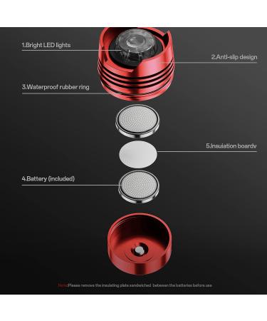 Aveland Headlights for Crocs 2pcs - Red Clip-on Flashlights for Crocs Shoes | Fun Charm Accessories for Kids & Adults - Buy Online on GoSupps.com