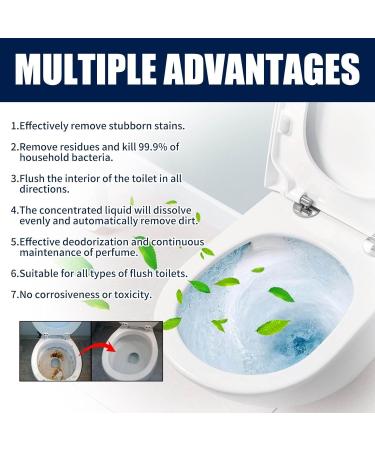 2 Pcs Toilet Automatic Cleaning Liquid Toilet Cleaner Gel Super Powerful Touch Free Fizzy Foam Toilet Cleaner Aroma Toilet Cleaner Non-Toxic Formula - Buy Online on GoSupps.com