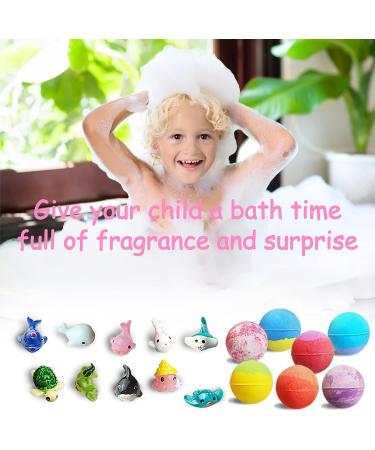 Bath Bombs for Kids - 10 Pack Bubble Bath Bombs Gift Set with Marine Toys Inside. Ideal Holiday Gift for Women, Girls, and Kids - Buy Online on GoSupps.com