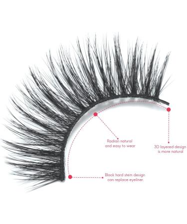Asinfter 20 Pairs 3D Chemical Fiber Lashes Natural False Eyelashes Dramatic Volume Lashes Makeup Extension Eyelashes - Buy Online on GoSupps.com