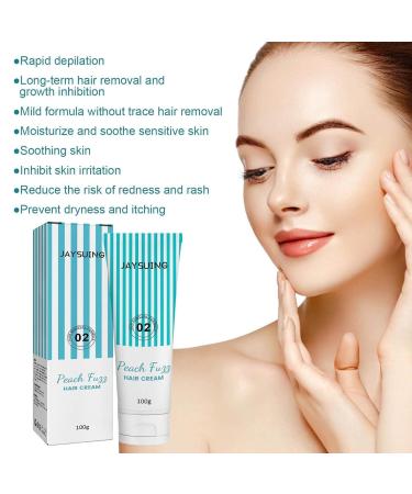 Skinetic Peach Fuzz Hair Removal Cream - 100g Gentle Face Hair Remover for Women | Mustache & Lip Hair Solution (3 Pieces) - Buy Online on GoSupps.com