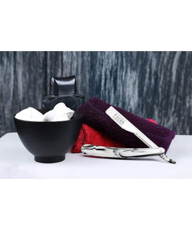 Facn Professional Marble Straight Edge Barber Razor | 100 Blades Included | Salon Quality Cut Throat Shavette - Buy Online on GoSupps.com