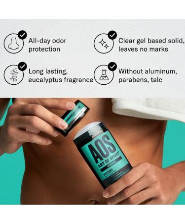 Art of Sport Mens Deodorant Aluminum Free Eucalyptus Fragrance - Pack of 2 - Buy Online on GoSupps.com