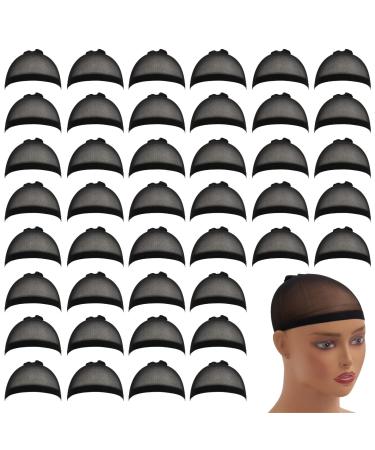 100 Pieces Black Stockings Wig Caps Stretchy Nylon Wig Caps Stocking Caps for Women Lace Front Wig Stocking Caps for Wigs (Black Wig Caps) 100pcs Black