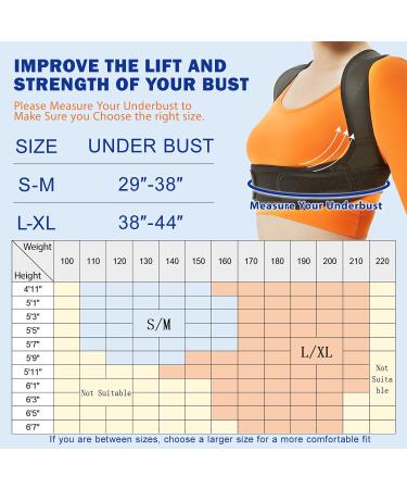 Adjustable Posture Corrector for Women and Men - Breathable Upper Back Brace for Pain Relief in Lumbar, Neck, Shoulder, and Clavicle - Size S/M (29-38) - Buy Online on GoSupps.com