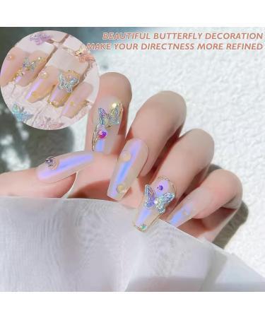 Nail Art Rhinestones and Pearls Set 2 Boxes Mixed Nail Art Decorations 3D Butterfly Bowknot Flower Charms Aurora Bear & Crystal Gems for DIY Nail Design Crafting Parties Weddings - Buy Online on GoSupps.com