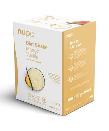 NUPO Diet Shake Mango-Vanilla Premium diet shakes for weight management I Clinically proved meal replacement shake for weight control I 12 Servings I Very Low-Calorie Diet GMO Free Mango-Vanilla 384 g (Pack of 1)