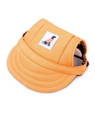 PetPhindU Dog Sun Hat Baseball Cap Peaked Cap Letter Print Shading Hat Accessory for Pet Dog L orange 2