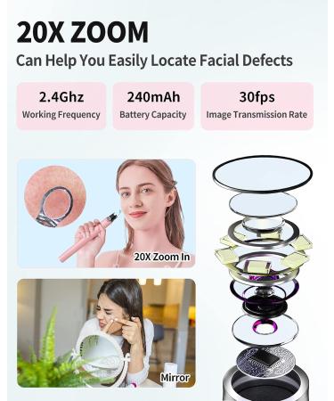 Blackhead Remover Tool Kit with Camera | Stainless Steel Pimple Popper Extractor for Blemish, Whitehead, Comedone, Zit, Acne | Pink - Buy Online on GoSupps.com