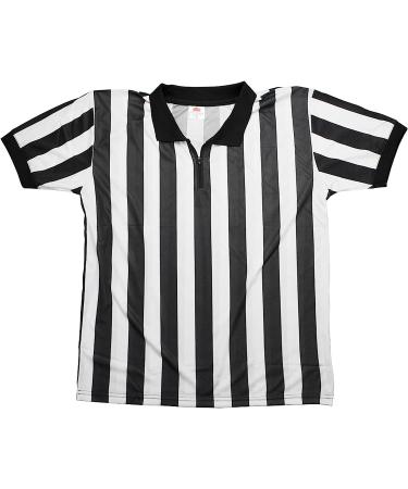 Men's Referee Necessities Bundle: Striped Jersey, Umpire Hat, Stainless Steel Whistle - Pro/Amateur Team Sports Apparel Kit - Buy Online on GoSupps.com