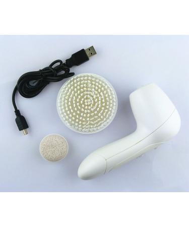 elitzia Waterproof USB Rechargeable Deep Cleaning Promote Metabolism Bath Brush + PUMICE