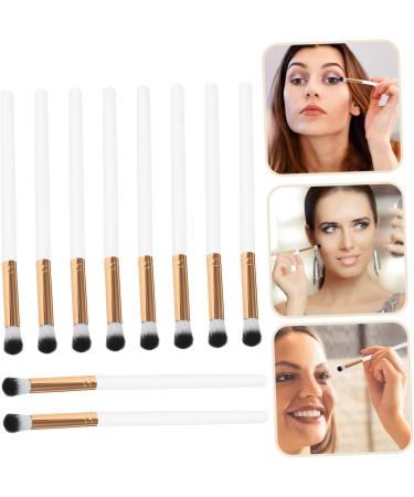 OHPHCALL 10pcs Makeup Brush Eye for Makeup Small Eyeshadow Brush Eye Brush for Eyeshadow White Wooden Handle - Buy Online on GoSupps.com