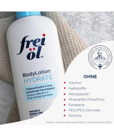 frei l BODYCONCEPT Body Lotion Hydrate Deep and Long-Lasting Moisture Protects Skin from Drying Out Skin Care Hyaluron Vegan 250 ml - Buy Online on GoSupps.com