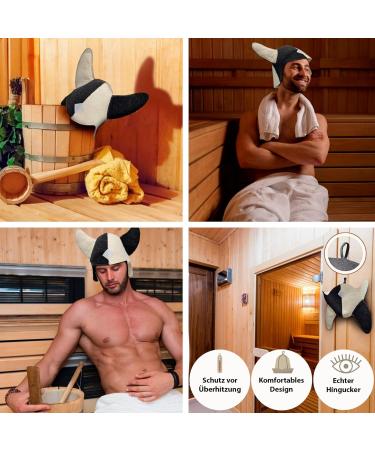 Prinzeps Viking Sauna Hut for Men - 100% Wool Felt Sauna Hat | Ideal Headgear & Gift for Men - Buy Online on GoSupps.com