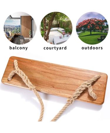 Elm Wood Tree Swing Seat for Children and Adults - Indoor & Outdoor Garden Swing - 24x8 Inch - Buy Online on GoSupps.com