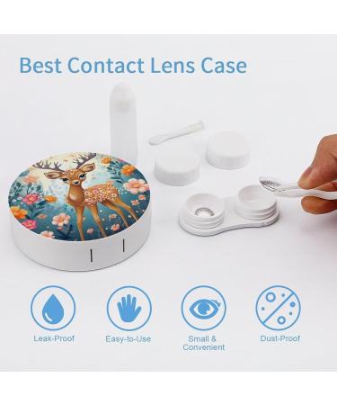 Portable Cartoon Deer Contact Lens Case - Travel-friendly Storage Box for Contacts - Buy Online on GoSupps.com