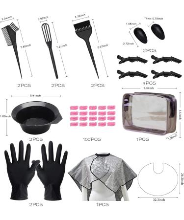 29 Pcs Hair Colouring Kit for DIY Beauty Salon - Hair Dye Tools for Men & Women - Includes Bowl, Brush, Gloves, Clips, Ear Cover - Buy Online on GoSupps.com