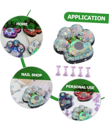 FRCOLOR Neck Masks Trendy Nail Charms 1 Set Nail Practice Holder Shine Training Rack Crystal Glue Fashion Show Hand Held Mirror 4.8x4.5cm fluorescent green - Buy Online on GoSupps.com