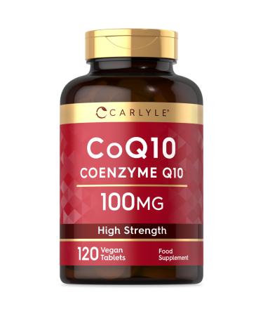 CoQ10 100mg | Coenzyme Q10 Supplement | 120 Vegan Tablets | No Artificial Preservatives | by Horbaach - Buy Online on GoSupps.com