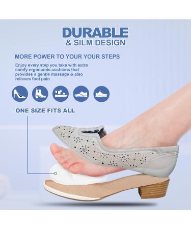 Metatarsal Pads for Women - 6 Pairs Gel Ball of Foot Cushions | Invisible High Heel Inserts for All Day Pain Relief & Comfort - Buy Online on GoSupps.com