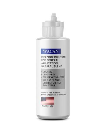 WACAN FAST-HEALING BROAD APPLICATION SALINE SOLUTION FOR PIERCINGS ORGANIC DRUG-FREE Natural Sea Salts & Clove and Vitamins Piercing Aftercare Piercing Solution 1 Pack of 4 Ounce - Buy Online on GoSupps.com