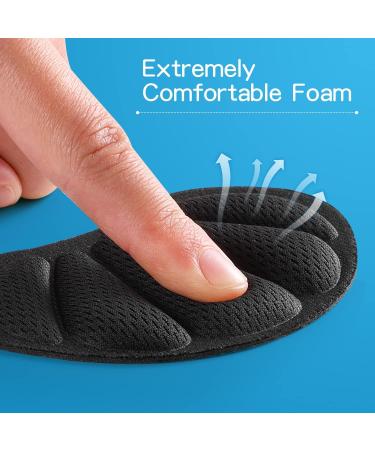 Back of Heel Cushion Pads - Adhesive Heel Grips for Boots & Loose Shoes | Reusable Inserts for Men & Women | Improve Shoe Fit | 4PCS Black - Buy Online on GoSupps.com