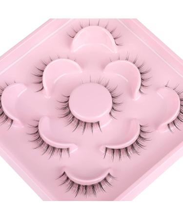 Japanese Manga False Eyelashes 6DH6 - Asian Wispy Mink Clear Band 3D Lashes Pack, Small Eye Size - Buy Online on GoSupps.com