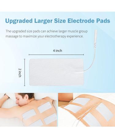 TENS Unit Replacement Pads - 20 Pcs Large 2x4 Electrode Patches Self-Adhesive & Reusable for Electrotherapy | Compatible with AUVON TENS 7000 - Buy Online on GoSupps.com