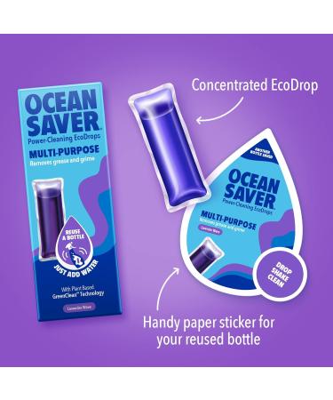 OceanSaver Lavender Eco Drop Refill - All Purpose Cleaner 5 Pack | Eco-Friendly, Multi-Surface Cleaning Product - Buy Online on GoSupps.com