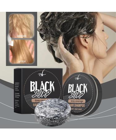 Solid Shampoo Bar Soap For Gray Hair Natural Grey Hair Removal Soap Reverse Grey Hair Bar Shampoo Solid Shampoo Bar Hair Darkening Shampoo Bar With Soap Net (3pc) - Buy Online on GoSupps.com