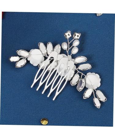minkissy Bride Hair Comb Wedding Hair Side Comb Floral Hair Comb Bridal Hair Side Comb Bridal Hair Accessories Hair Side Comb White Miss Soft Pottery Metal Twist - Buy Online on GoSupps.com