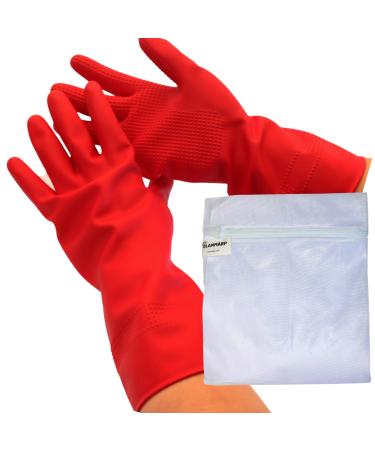Olanmarp Medi rubber gloves for easy application of compression stockings including laundry net - Easy to use size L