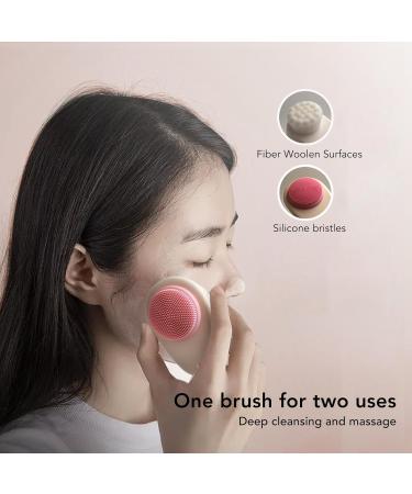ZJchao Soft Bristle Double Sided Face Brush - Ergonomic Facial Cleansing Brush with Lanyard for Easy Hanging | International Shipping - Buy Online on GoSupps.com