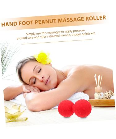 Buy Homsfou Yoga Massage Ball - Fascia Muscle Roller for Hand & Foot - Red 12x6.3cm - International Shipping Available - Buy Online on GoSupps.com