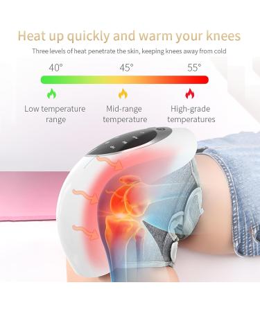Knee Massager - Cordless Rechargeable with LED Screen 3 Vibration Modes & Heating Levels - Portable Relief for Knee Discomfort - Buy Online on GoSupps.com