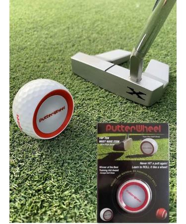 PutterWheel Golf Ball Putting Training Aid (1 Pack)  Golf Training System For Practice Green or Mat - Golf Putting Accuracy Trainer with Instant Feedback