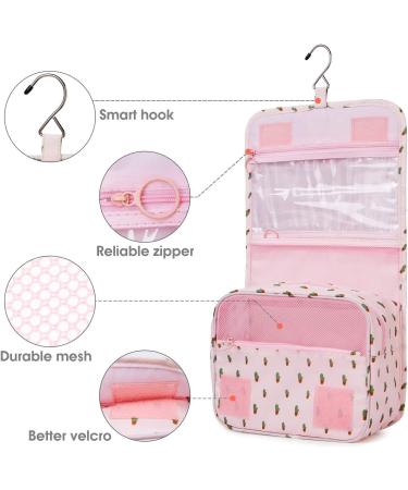 Narwey Hanging Toiletry Bag for Women Travel Makeup Bag Organizer Toiletries Bag for Travel Size Cosmetics Essentials Accessories (Cactus) A-Cactus - Buy Online on GoSupps.com