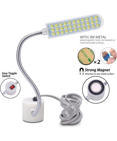 Harmiey Sewing Machine Light (36LED) - Magnetic Mounting Base, White Soft Light for Lathes, Drill Presses, Workbenches - Buy Online on GoSupps.com