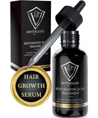 Hair Growth Serum and Scalp Treatment - Hair Loss Treatments for Men   Thickening DHT Blocker Fight Thinning and Alopecia - Contains Ginger Castor Oil Aloe Vera and Peppermint - 1oz - Buy Online on GoSupps.com